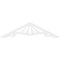 Ekena Millwork Pitch Marshall Architectural Grade PVC Gable Pediment, 72"W x 18"H x 1"P (6/12) GPP072X018X100MAR - alternate 4